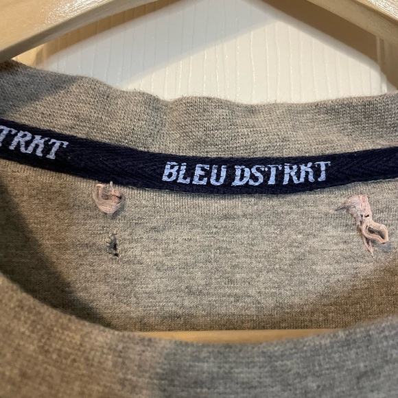Bleu Dstrkt heather gray unique expressionism hand painted tee sz XL (?) - Picture 11 of 11